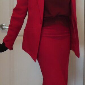 Paddy Campbell Red Wool English Suit, Size 4 (U.S.)
